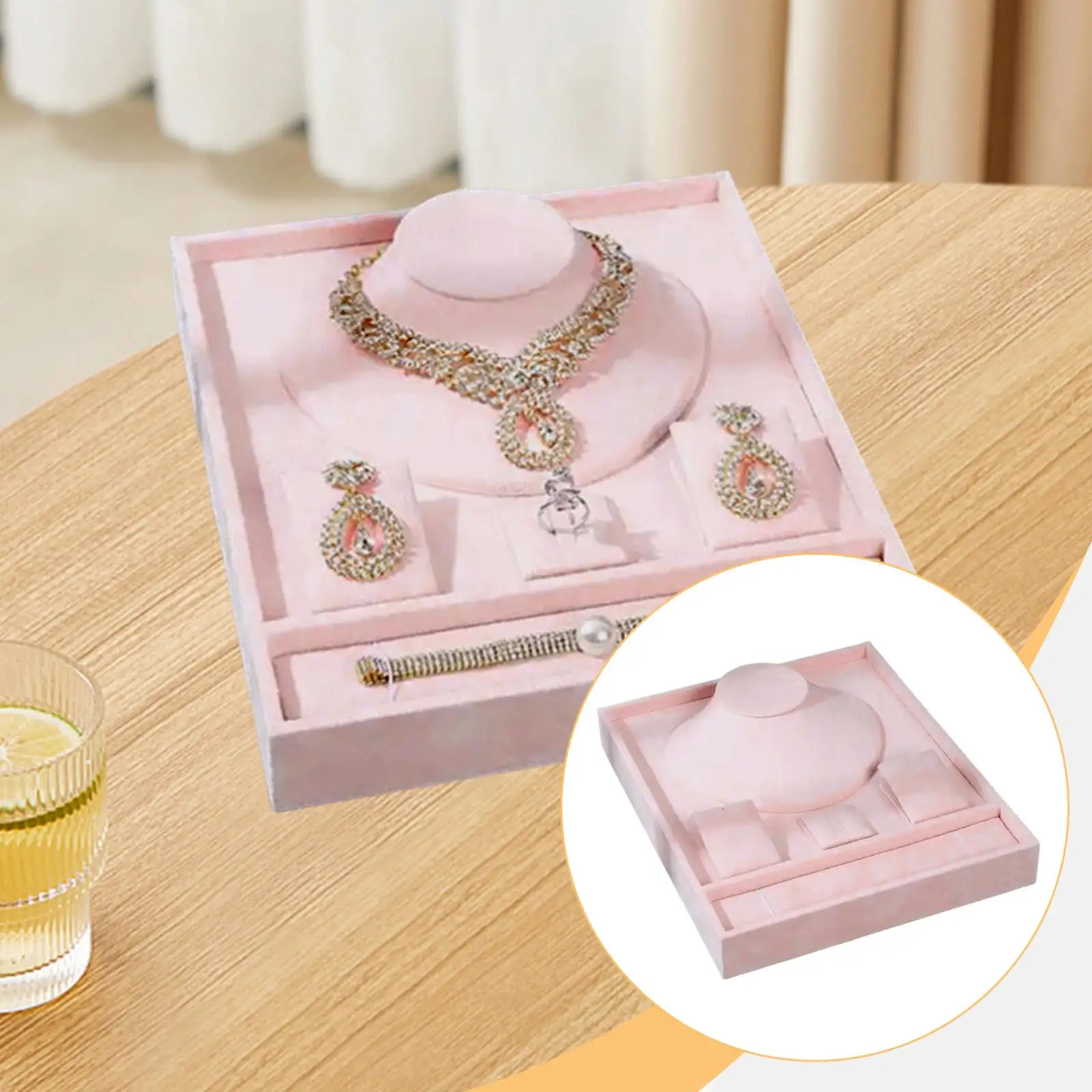 

Jewelry Tray Display for Rings Bracelet Earrings Necklace Stand for Vendors Selling