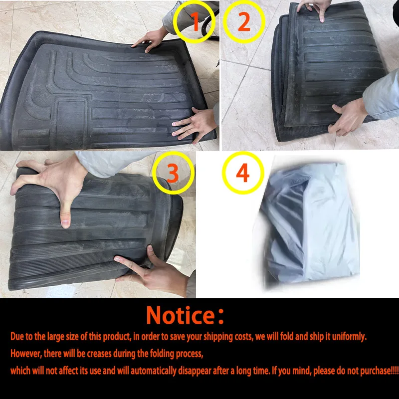 Car Rear Trunk Mat for Volvo XC40 2018 2019 2020 2021 2022 2023 Luggage Liner Tray Waterproof Protective Storage Pads Floor Pad
