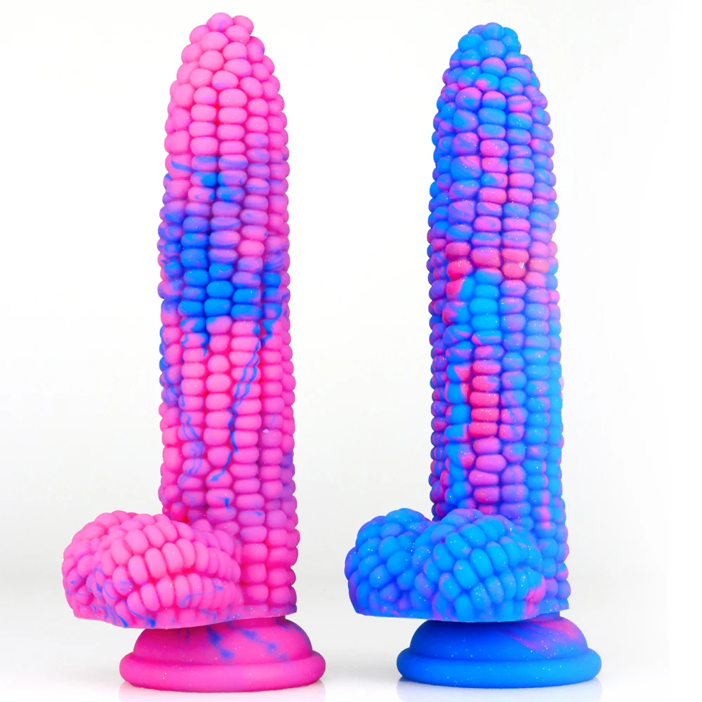 Particles Stimulate Corn Dildo With Suction Cup Butt Plug Sex Toys Sexuales Adult Anal Plug Erotic For Women Men Masturbator