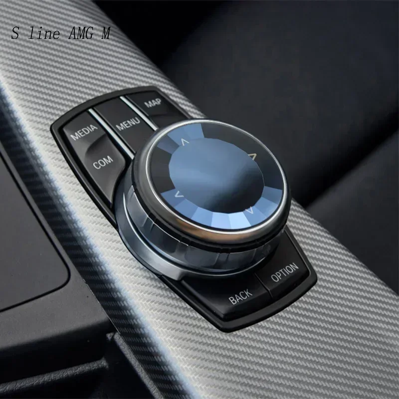 For BMW 3 4 5 6 7 Series gt F34 F30 f10 f18 f11 f12 f13 f01 f02 Car Center control crystal Multimedia Button switch Knob Cover