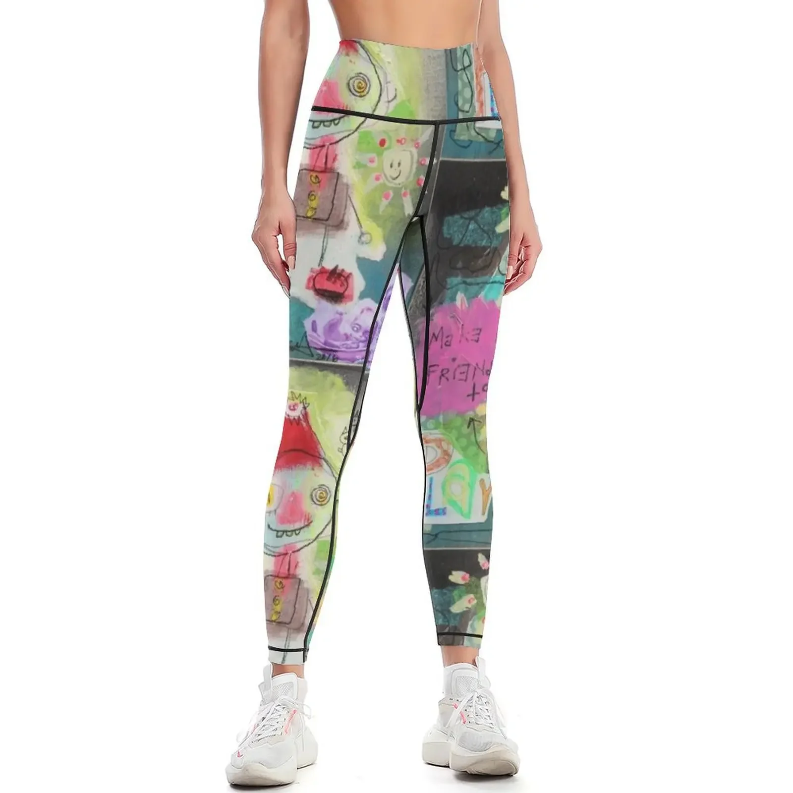 

Make a Friend Today Leggings legging push up Jogger pants gym clothing Women sports Womens Leggings
