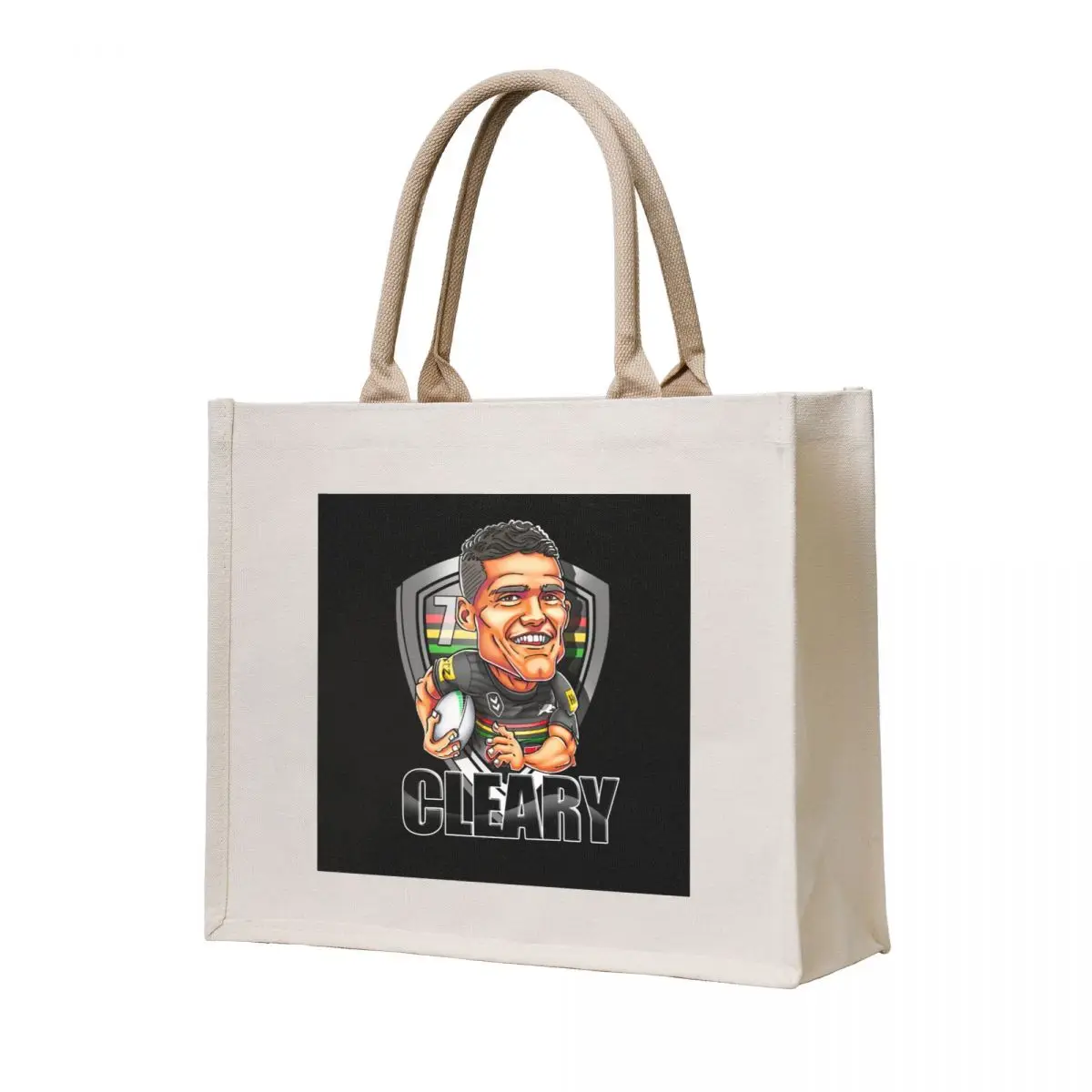 

Nathan Cleary cartoon - Penrith Panthers - Unique artwork by Brocker Tote Bag shopping bag custom bags Canvas bag canvas tote