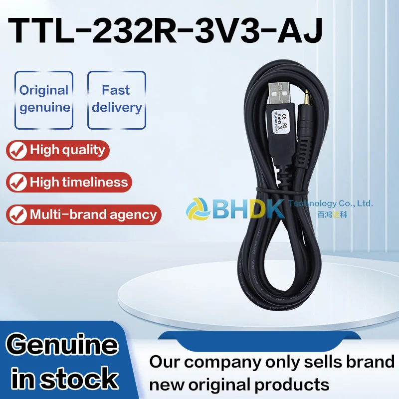 For TTL‑232R‑3V3‑AJ USB To 3.3V TTL UART Serial Converter Cable FT232R Chip 1.8M Right Angle 6Pin Header Debug Wire