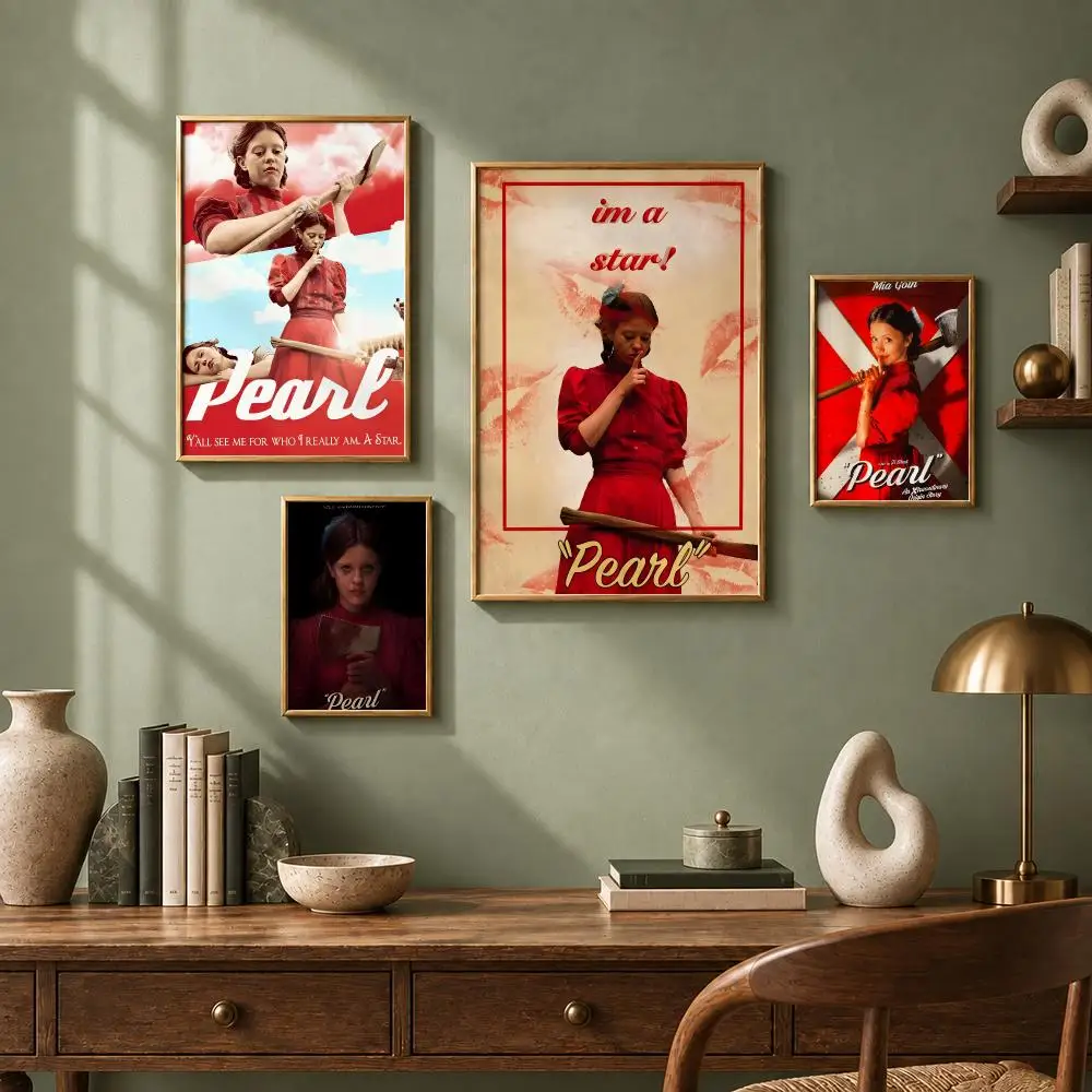Vintage Movie P-PearlS Poster HD Self-Adhesive No Residue After Removal Ideal for All Kinds of Wall Decor