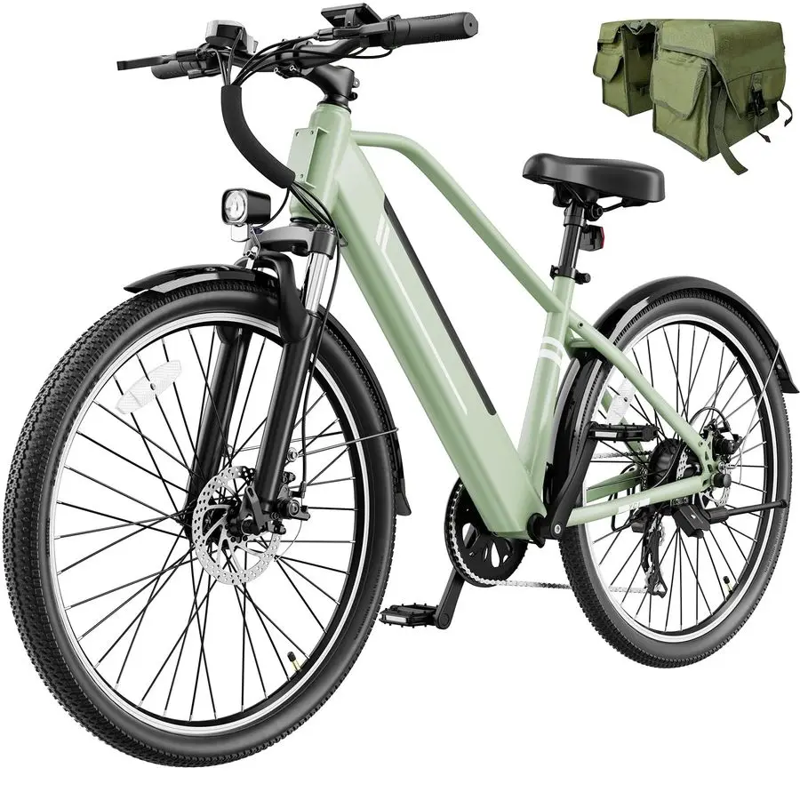 

26 Electric Bikes for Adults, Peak 1000W Electric Bike, Up to 25MPH40 Miles, Ebike for Adults with 375Wh Removable Battery, 7Sp