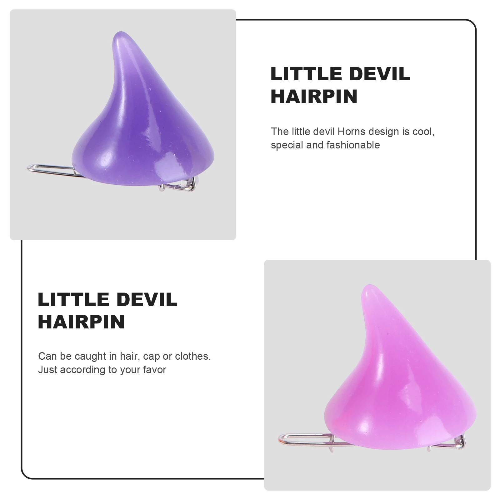 

16 шт., 8 цветов, готический рог дьявола, заколки для волос на Хэллоуин, аксессуары, модные заколки для костюма для косплея, вечерние заколки для волос на Хэллоуин