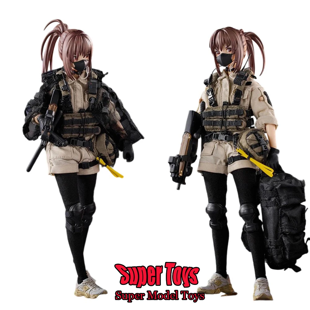 

HASUKI PA006 1/12 Scale Female Soldier Security Guard Cold Spring Fei Shi Full Set 6-inches Action Figure Doll Fans Gifts