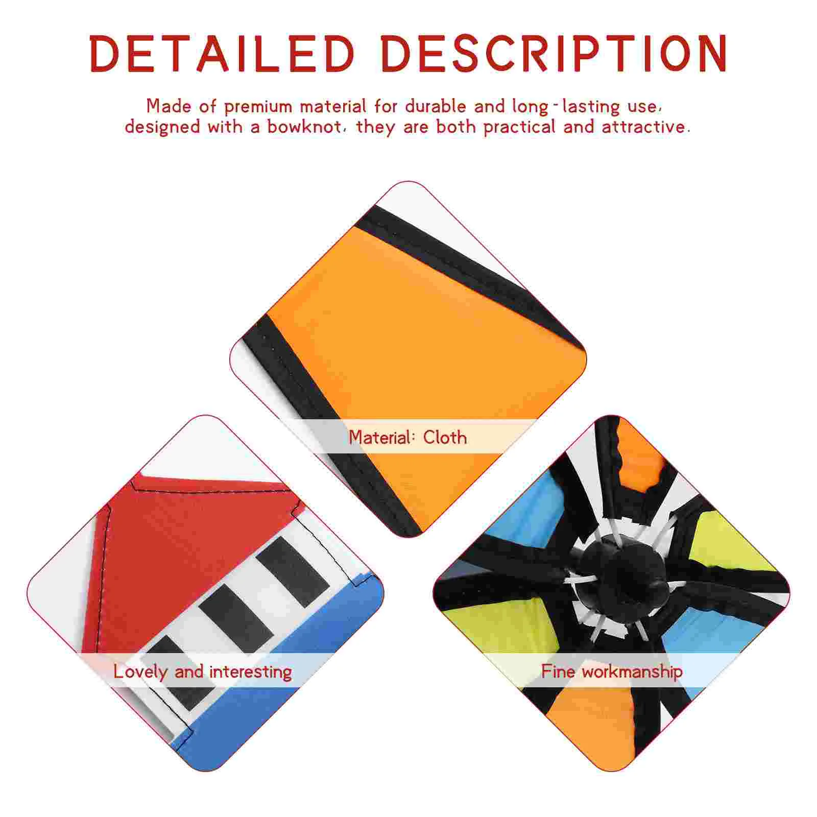 3 PCS Windsock Cloth Children's Windmill Baby Toys Indoor Ornament Outdoor Pinwheel Decors