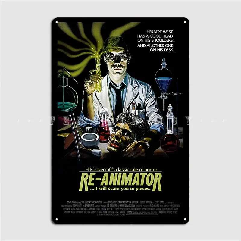 Re-Animator Metal Plaque Poster Cinema Garage Cave Pub Classic Plaques Tin Sign Poster