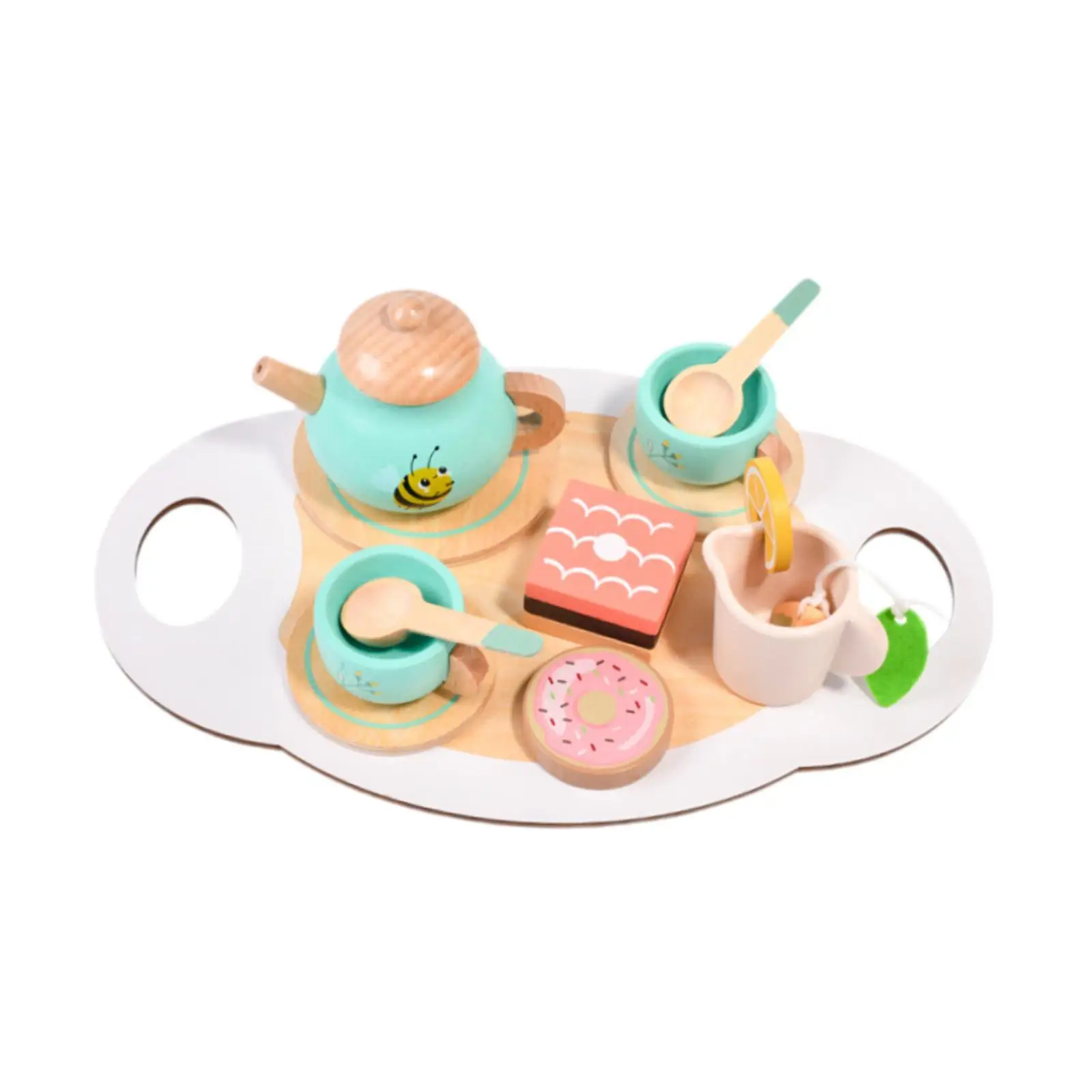 Wooden Tea Party Set Princess Tea Party Time for Kids Children Birthday Gift