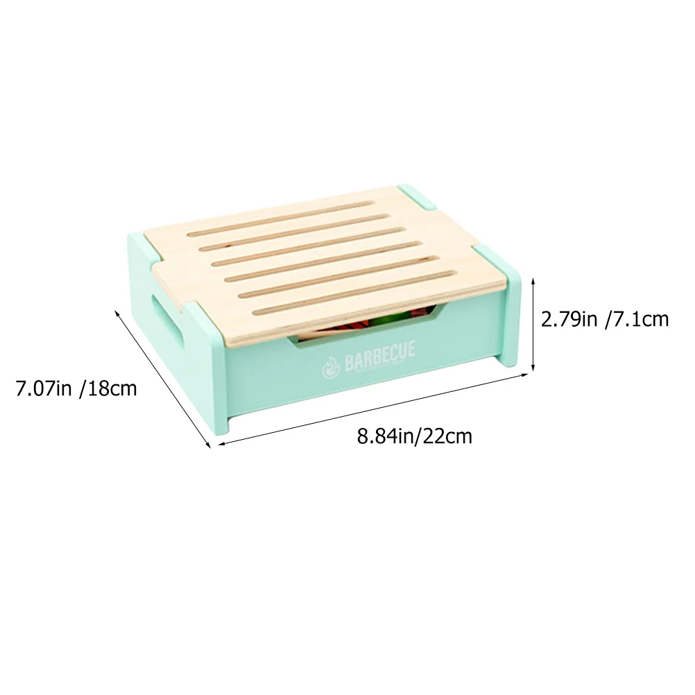 1 set 1 set houten barbecue-grillspeelgoed, gesimuleerde keukenspeelset, kinderen doen alsof kookspeelgoed, voedselbarbecuespeelhuis voor kinderen,