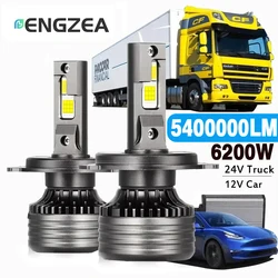 ENGZEA H7 LED H4 LED Bulbs Headlight Canbus 6500W 5400000LM H11 HB4 9006 HB3 9005 Auto Moto 12V Car 8875 CHIP 24v For Truck