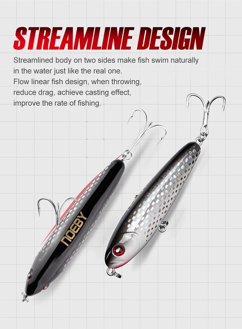 NOEBY Stiftförmiger Angelköder 75mm 28g Sinkender Stickbait Künstlicher Harter Köder für Weite Würfe Offshore Uferangeln Meeresfischerei-Köder – Detail 5
