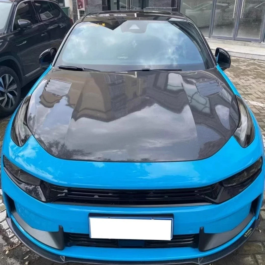 

One Side Cabron Fiber Engine Hood Engine Cover Assembly For Geely LYNK&CO 03 Style modified Auto Accessories