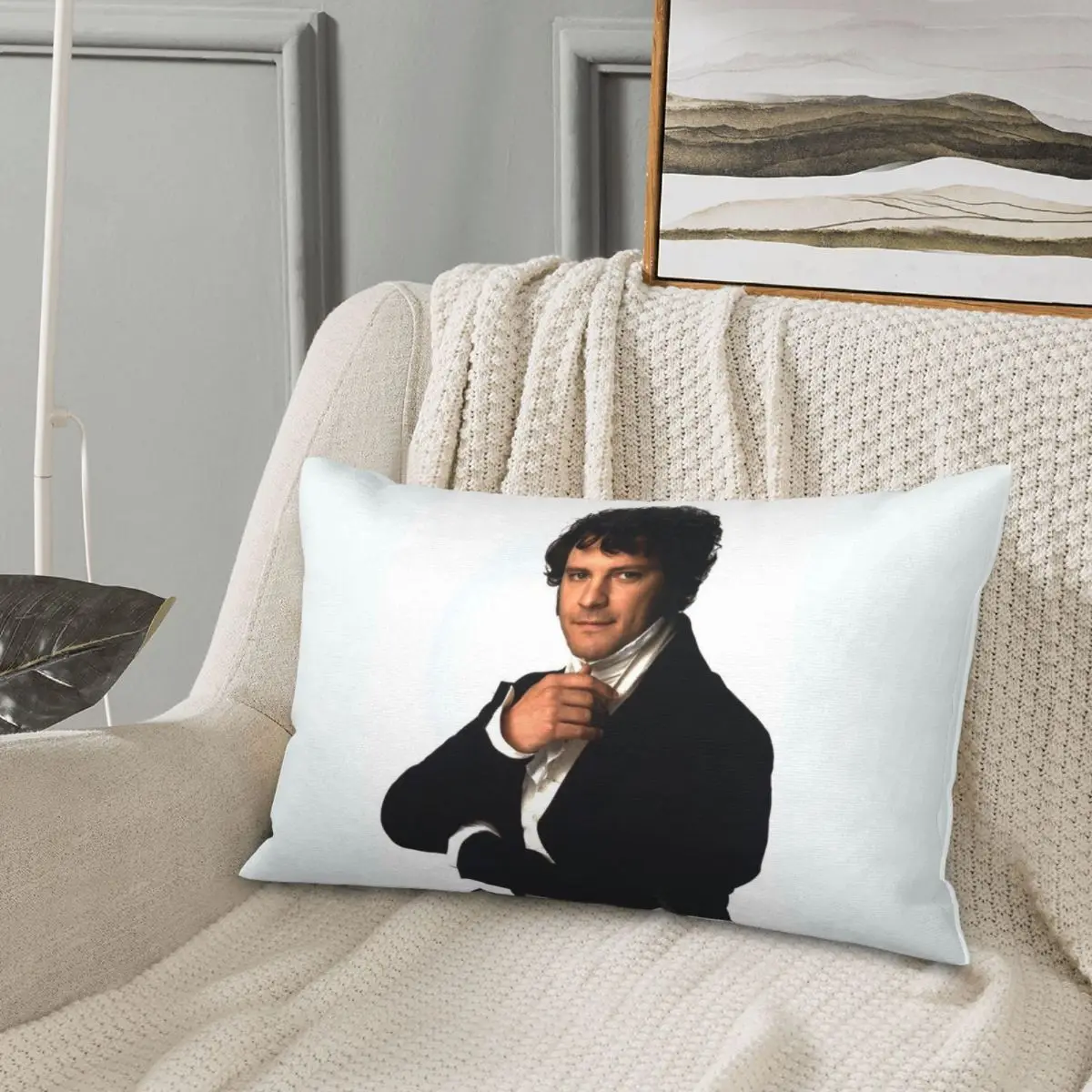 كولين فيرث كما السيد دارسي في فخر وتحامل مستطيل المخدة غطاء الوسادة ديكور غرفة نوم السرير المنزل الراحة رمي وسادة #2