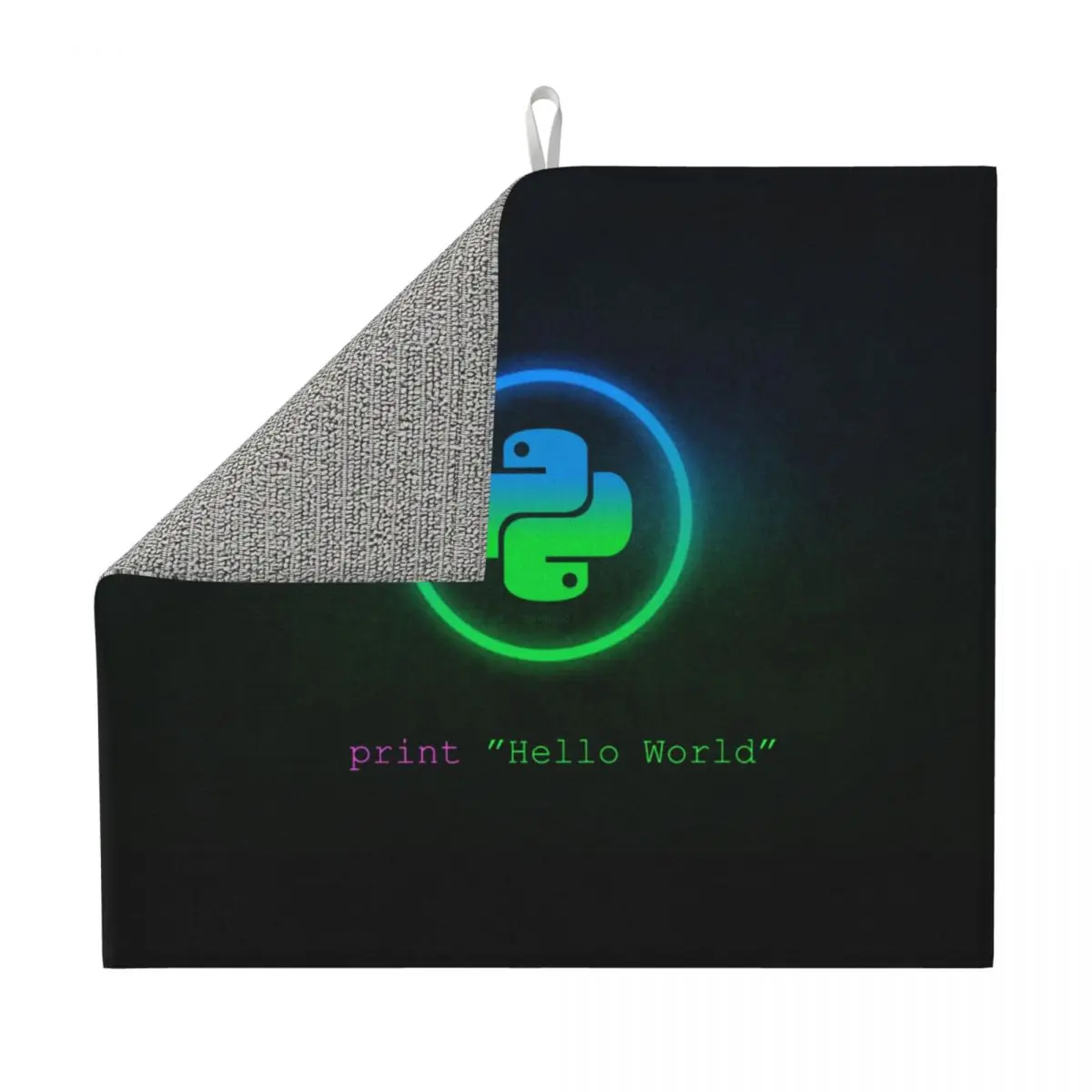 Microfiber Computer Programming Coder Python Dish Mat for Kitchen Fast Dry Programmer Developer Drainer Pads for Countertop