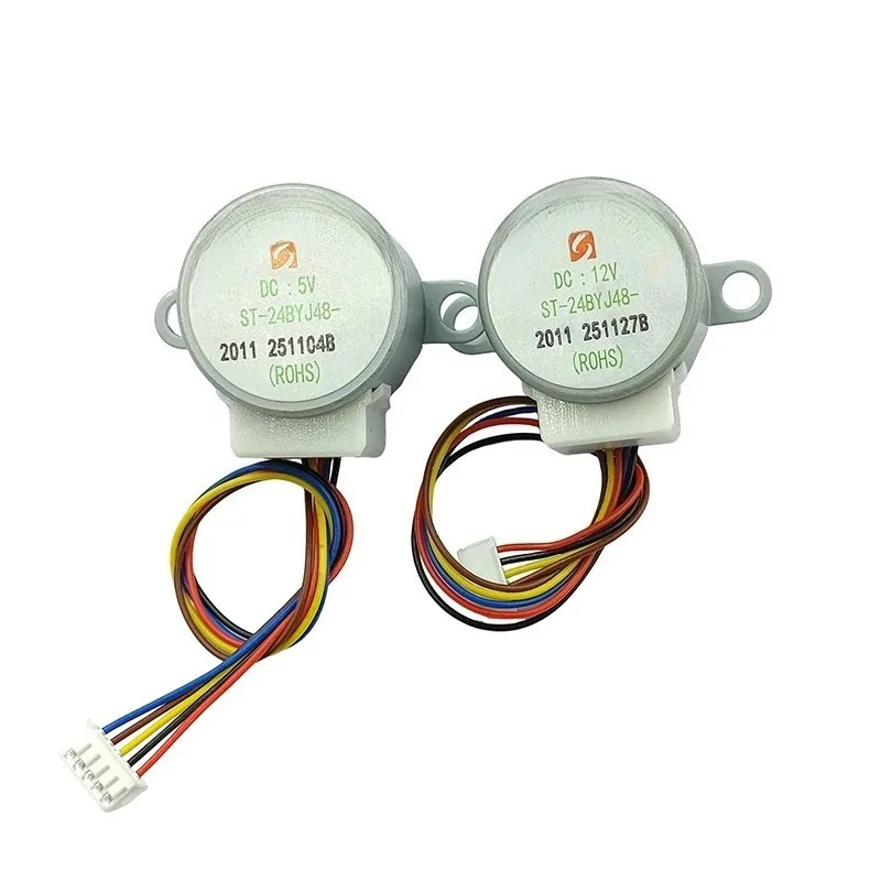 1PCS 24BYJ48 Stepper Motor 5V / 12V DC, 4-Phase 5-Wire Geared Motor, 24BYJ48-5V & 24BYJ48-12V