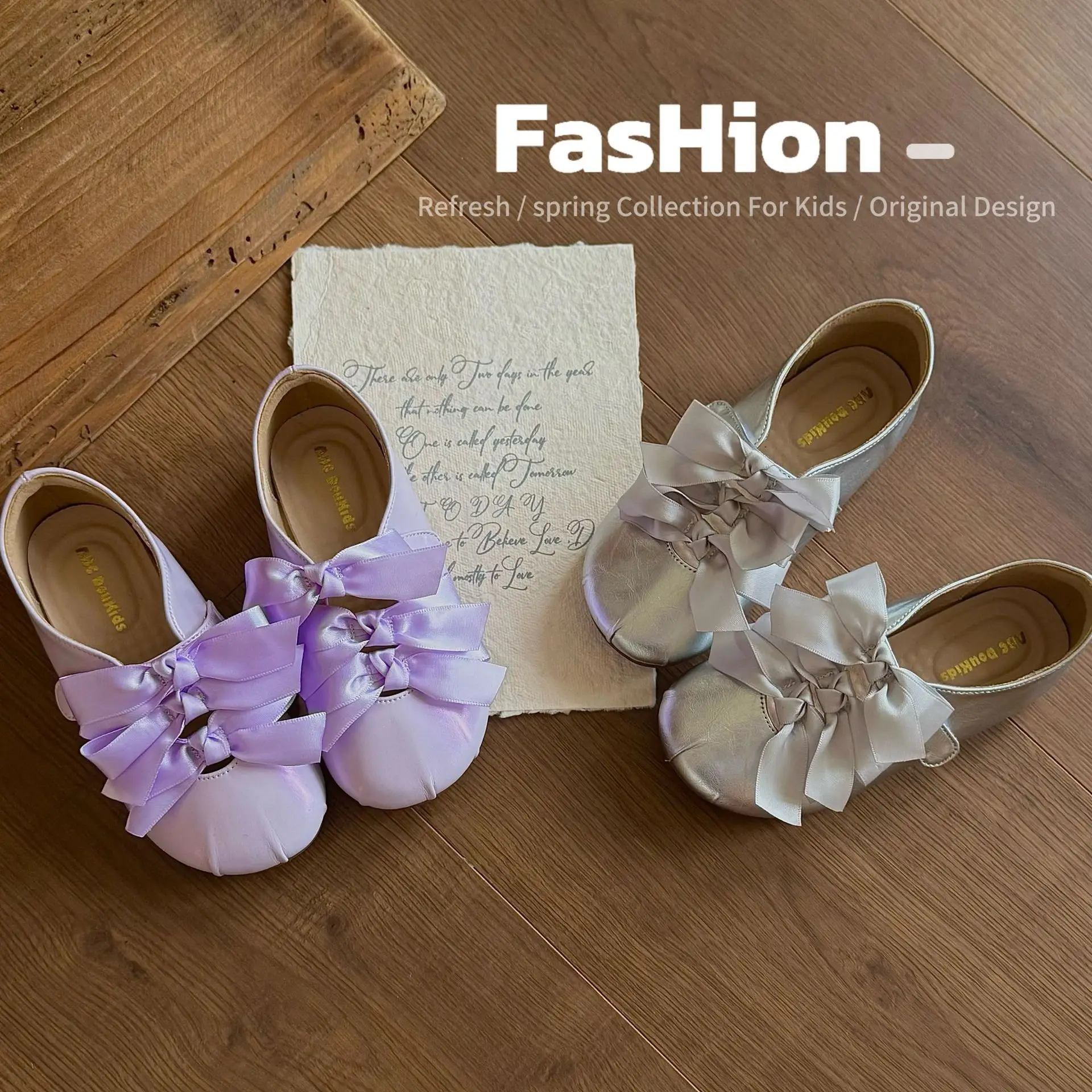 Girls' Princess Shoes 2025 Spring New Collection Children's Shallow Mouth Mary Jane Shoes Little Girls' Soft Soled Leather Shoes