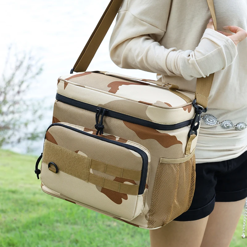 Taktische Thermo-Kühltasche mit hoher Kapazität, isolierte Lunchbox für den Außenbereich, auslaufsicher, isolierte, langlebige Lunchtasche für Männer, Mahlzeit ca – Detail 6