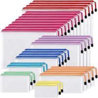 A3 A4 A5 A6 Plastic Folder File Envelope Stationery Storage Waterproof Zipper PVC Organizer Bag Document Paper Office