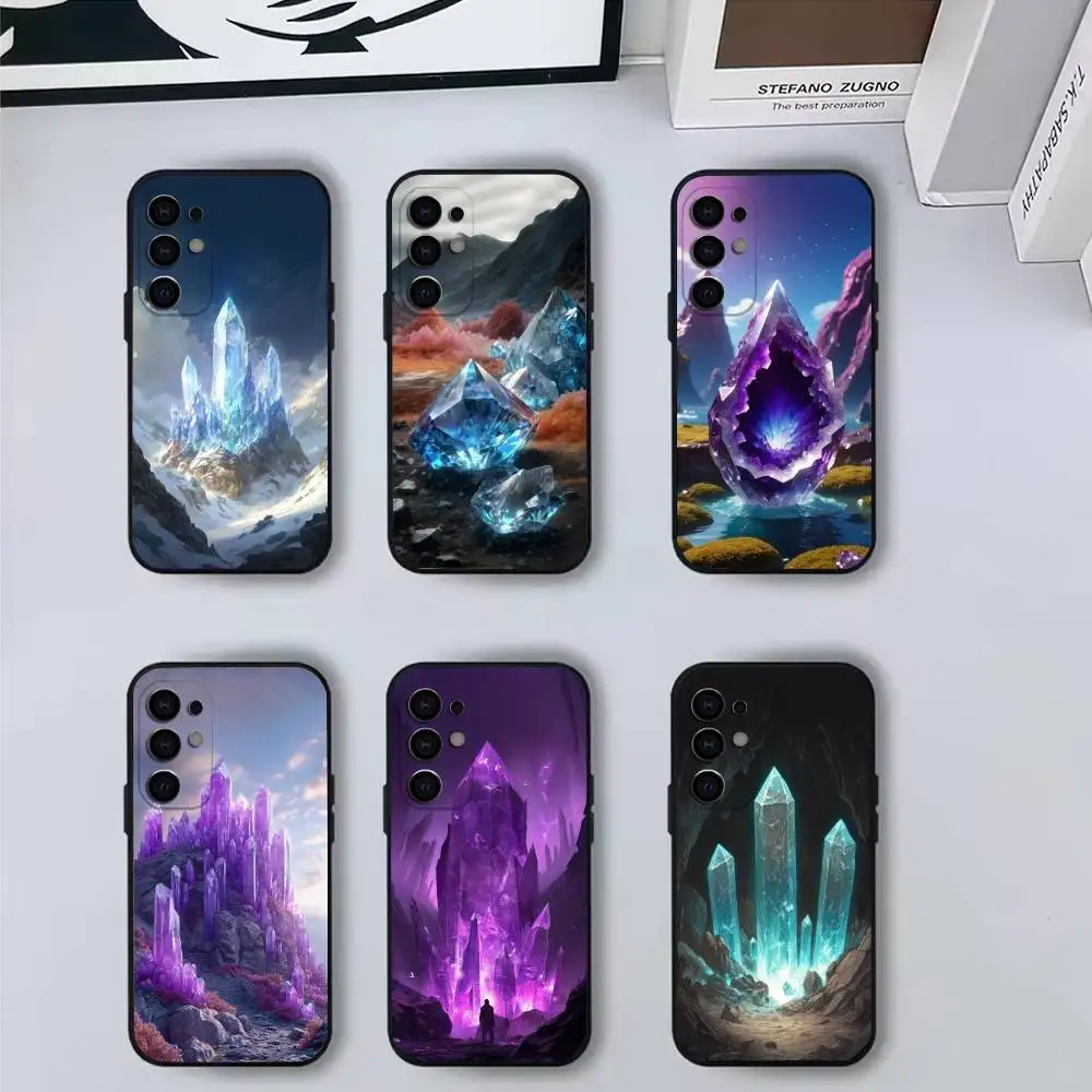 

Gem M-Mountain Phone Case For Samsung S25,S24,S21,S22,S23,S30,Ultra,S20,Plus,Fe,Lite,Note,10,9,5G Black Cover