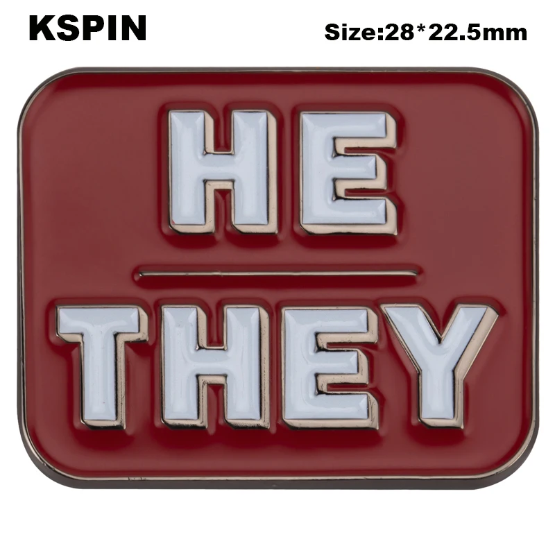 شارة معدنية دبوس طية صدر السترة ، شارة العلم ، بروش ، دبابيس شارات ، هاري ذلك هو انها هي ، هي لها من أي وقت مضى