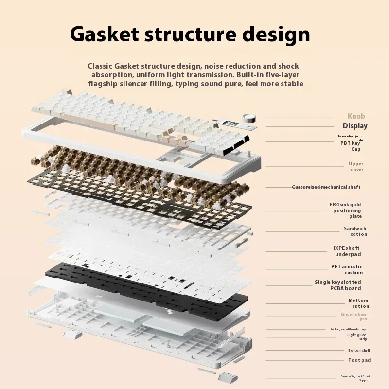 

Aula F108pro Mechanical Keyboard 3mode Wireless Gaming Keyboard Rgb With 1.14-Inch Display Screen Customise Pc Accessories Gifts