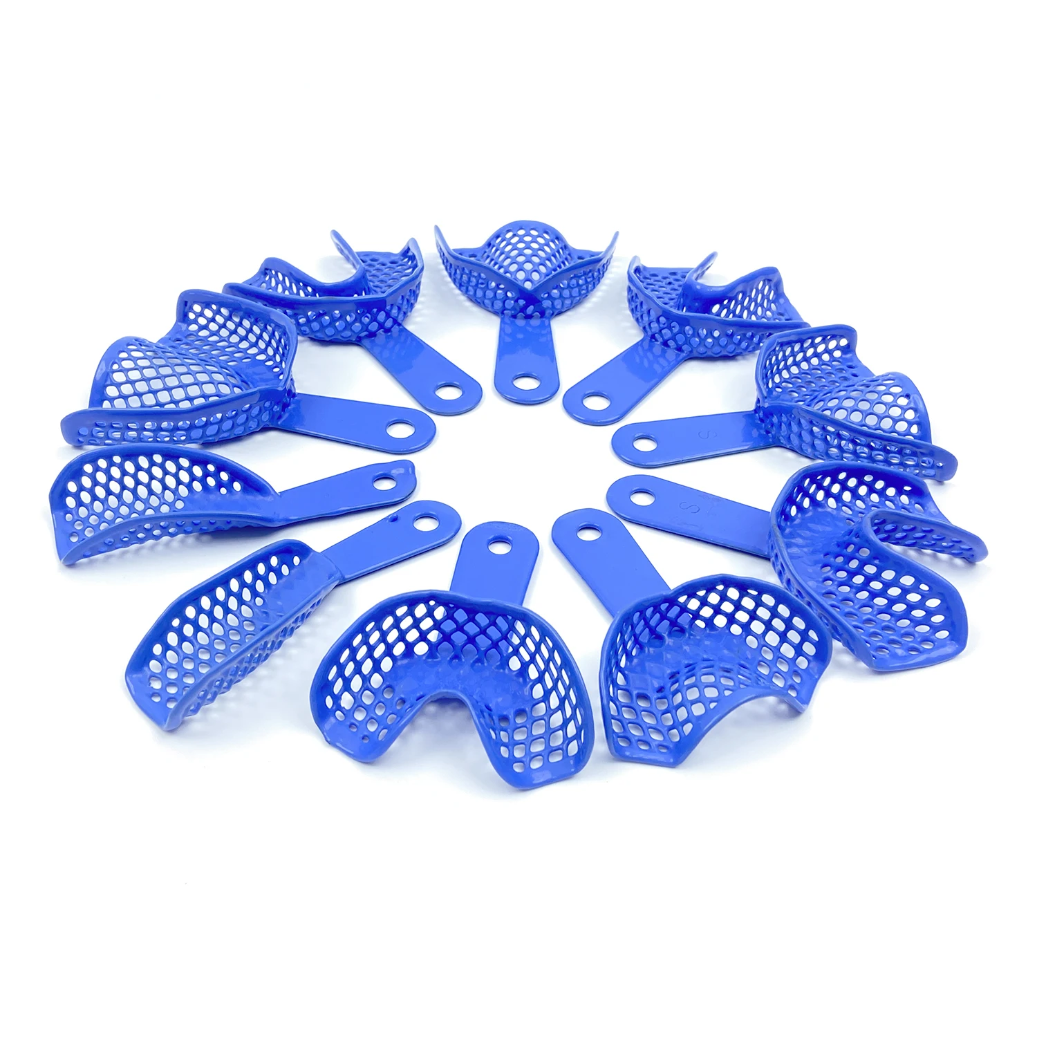 10pcs/Set JOLANT Dental Plastic-Steel Impression Trays Oral Hygiene Denture Model Materials Dental Supply