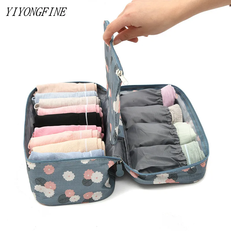 Women Bra Storage Bag Bedroom Underwear Packaging Cube Multifunctional Bra Panties Socks Finishing Pouch Ladies Travel Organizer