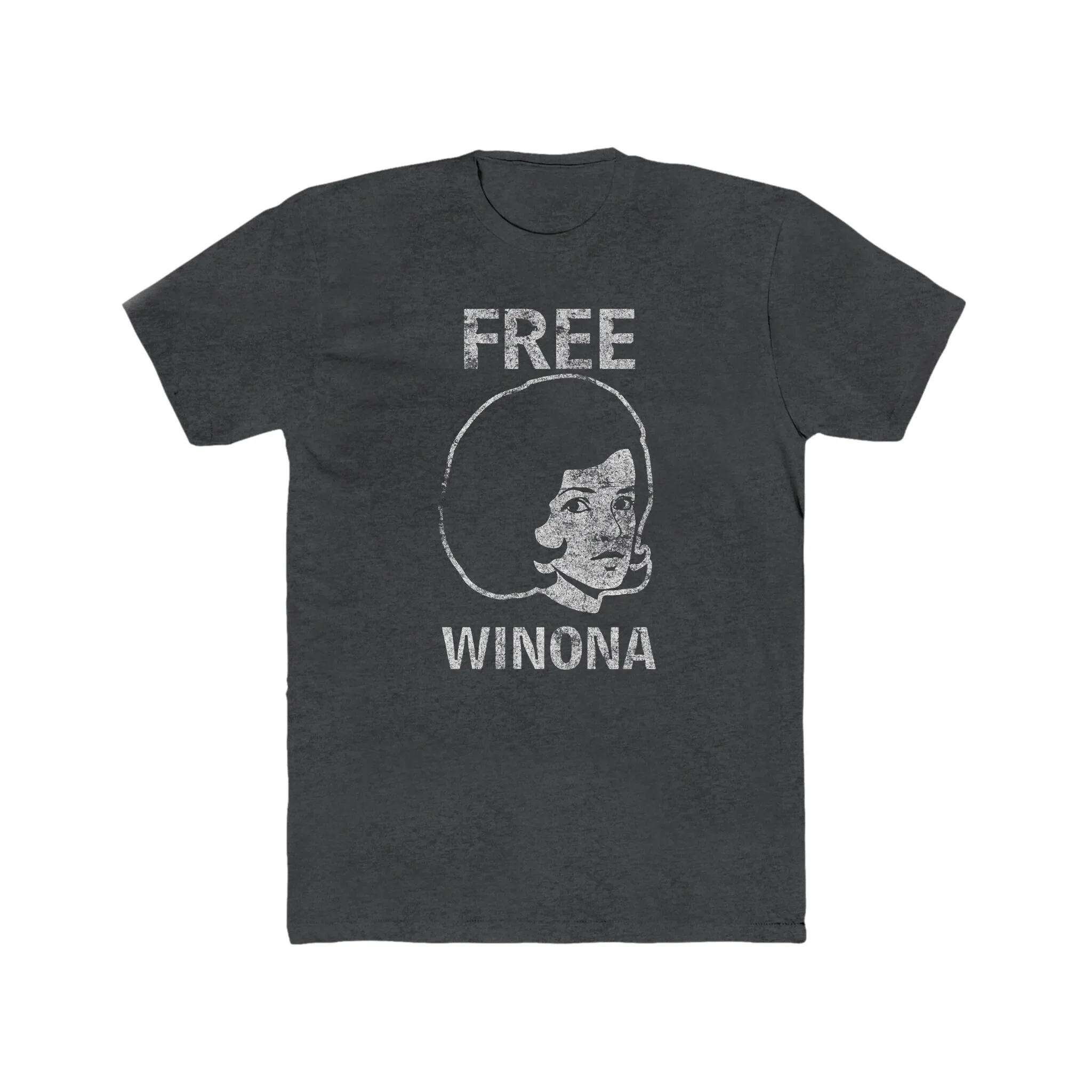 Free Winona Vintage Look T Shirt Heathered 50 Blend