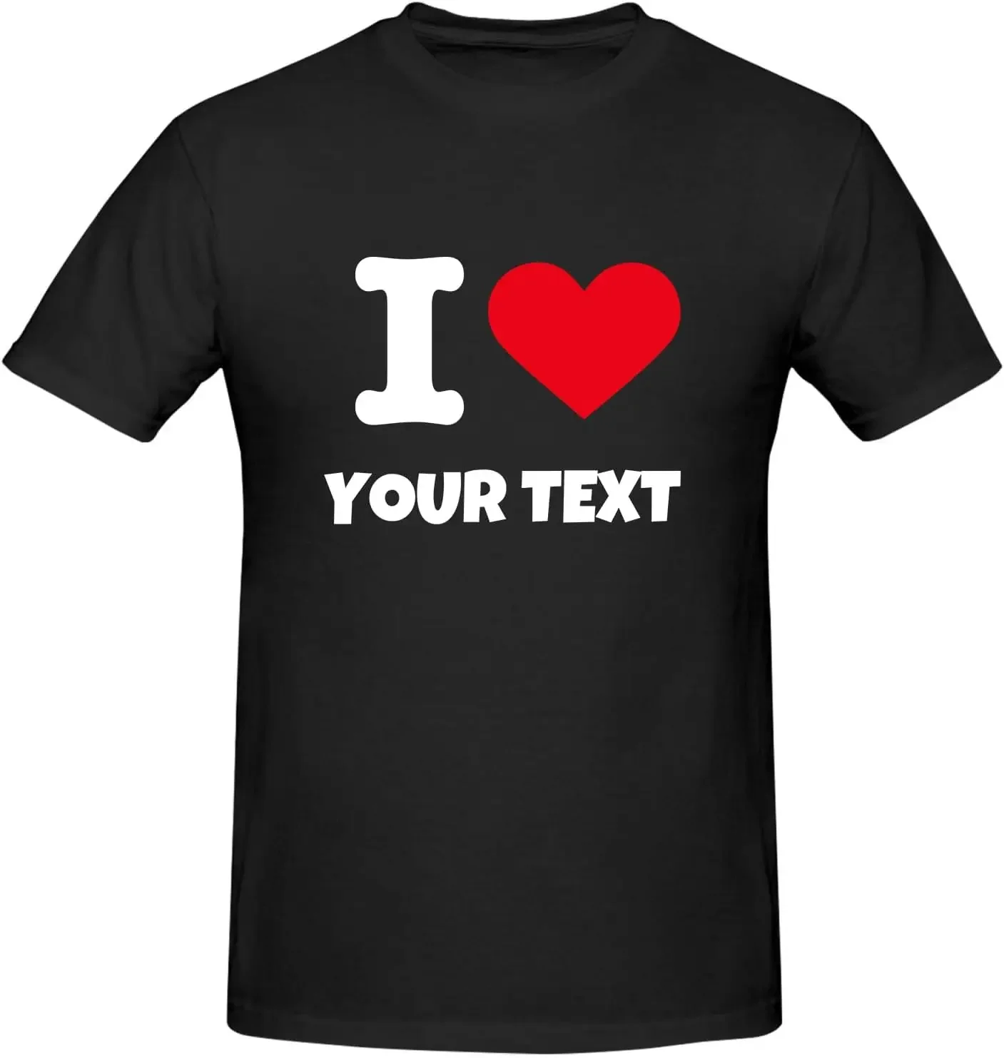 2024 summer tops Custom t Shirts for Men I Heart Shirt Customize t-Shirt Personalized I Love t-Shirts