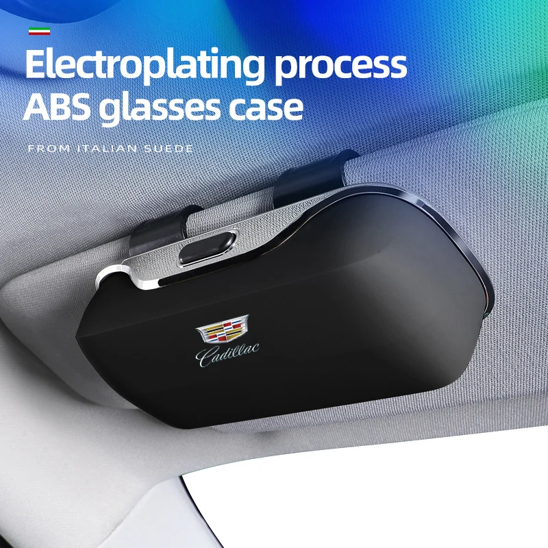 

Sunshade Glasses Storage Box Flocking Lining Car Multifunctional Sunglasses For Cadillac XT4 XT6 CTS DTS STS XTS ATS BLS SLS CT5