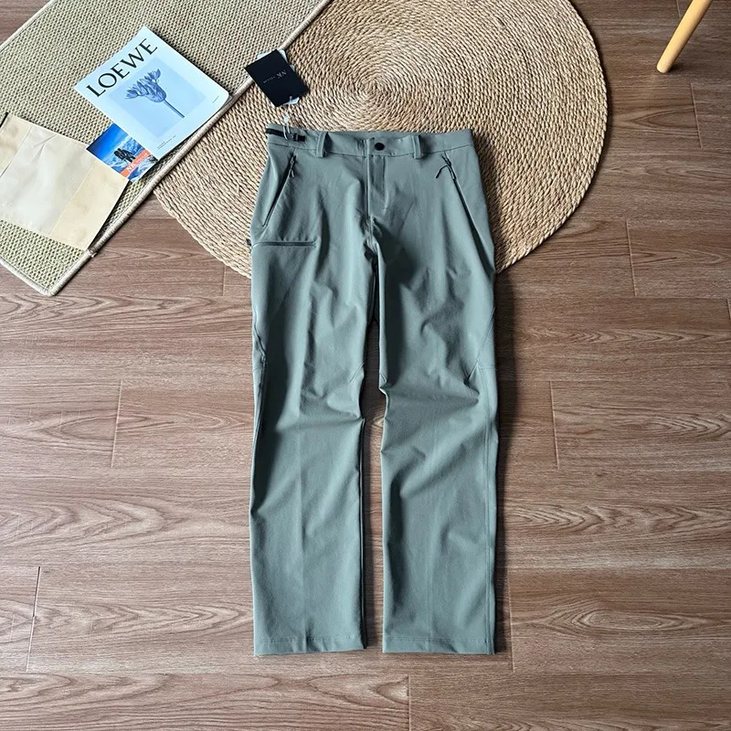 Men's Windproof Straight-Leg Casual Pants – Lightweight Outdoor Hiking Trousers with Multi-Pockets for Business & Travel