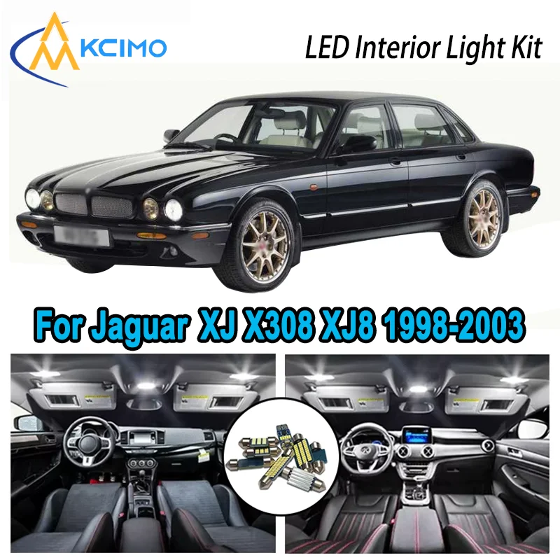 

For Jaguar XJ X308 XJ8 XJR 1998-2003 1999 Premium Bright LED Interior Dome Map Trunk Light Kit Car Led Lamps Canbus No Error