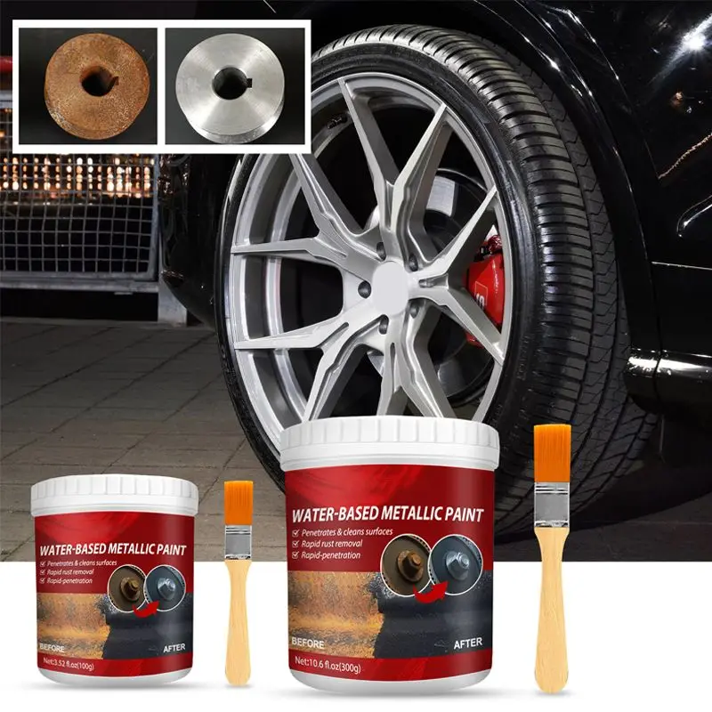 Rust Remover For Metal 100g Water Based Metallic Paint Rust Converter 300g Multi Purpose Anti-rust Protection Car Coating Primer