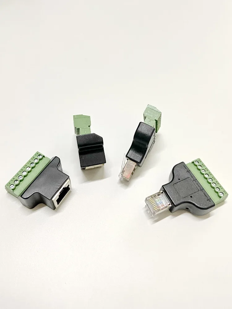 RJ45 8P8C Connector Welding Free Type Interface Jack Tail Plug-in Terminal Block Network Cable Crystal Socket for Data Com
