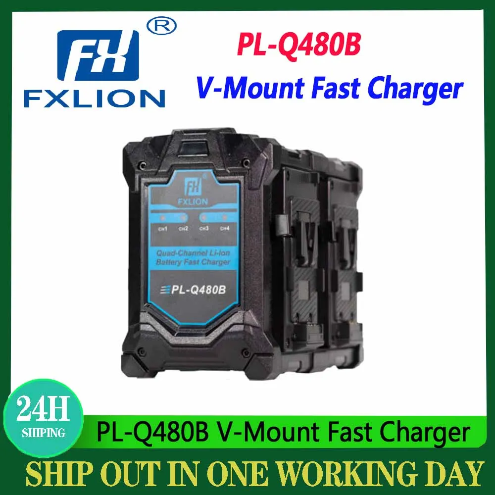 FXLION 16.8V 1 CH 2CH 4CH (4CH OLED) Display Screen V-Mount Fast Charger For V-Mount Battery