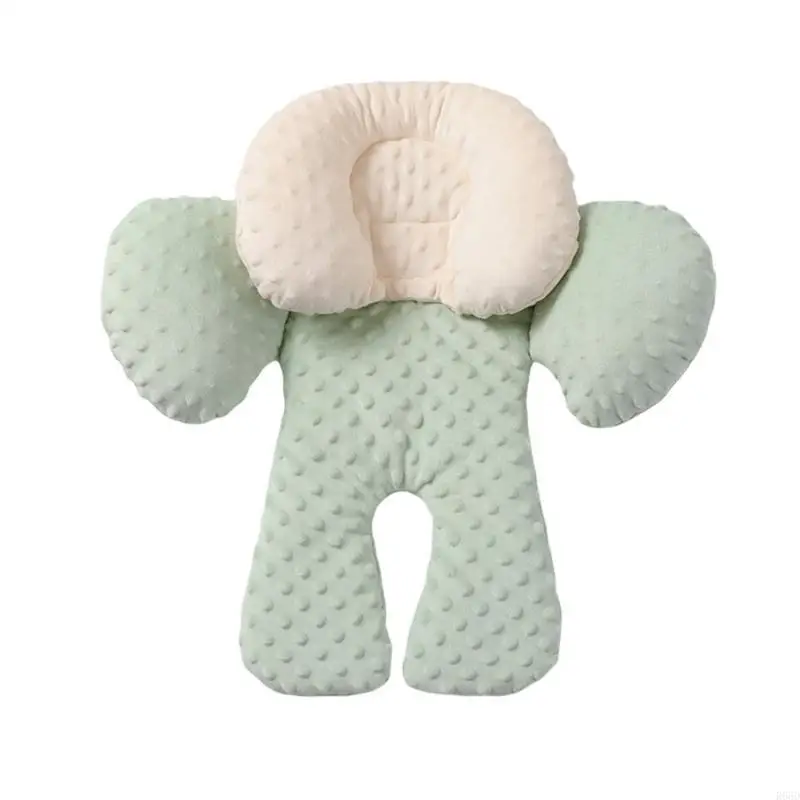 R66D الرضع وسادة مقعد السيارة فوطة صحية تقدم دعم كامل الجسم لحديثي الولادة عربات الأطفال مقعد حصيرة مع وسادة مطابقة #5