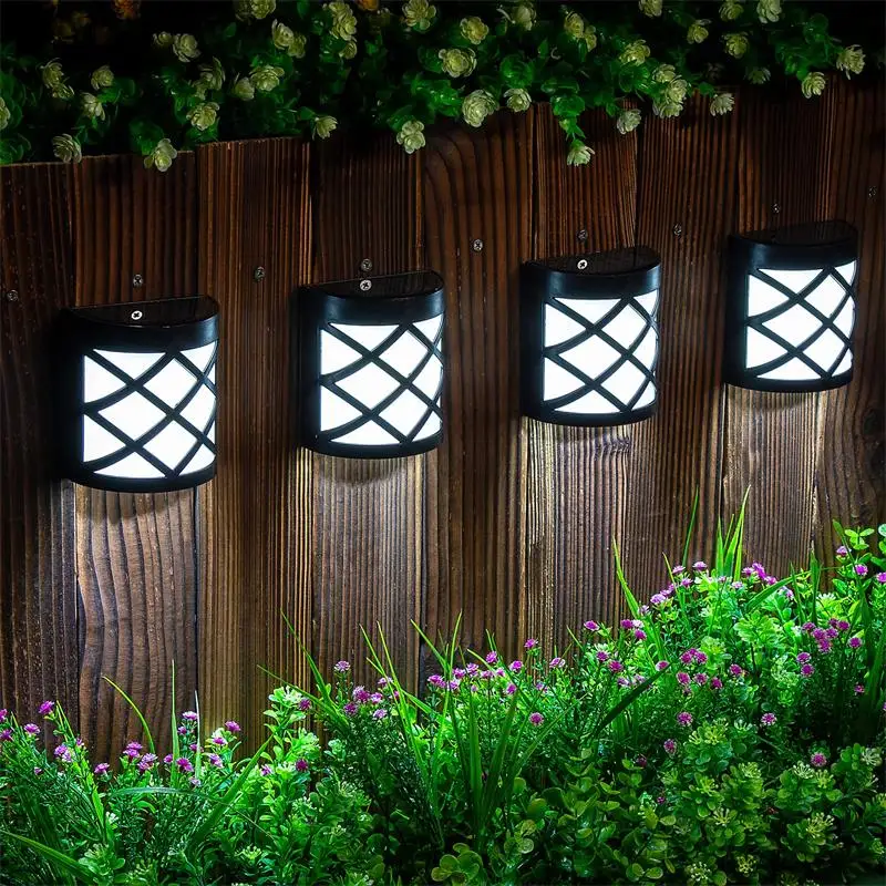 

Solar Fence Lights 6 LED Outdoor Solar Deck Lights 7 Colors Changing Waterproof Wall Lamp for Fence Patio Yard Step Garden Decor