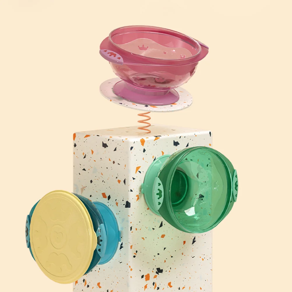

1Pcs Baby Suction Cup Bowl Adorable Non-Slip Suction Food Container with Lid Spill-Proof Silicone Bowl for Kids Rice Dessert