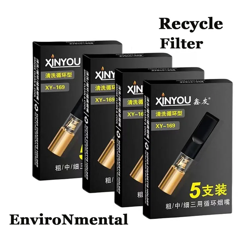 

5 PCS/pack Portable Reusable Cleaning Reduce Tar Smoke Tobacco Filter Powerful filtering Cigarette Holder Food grade material