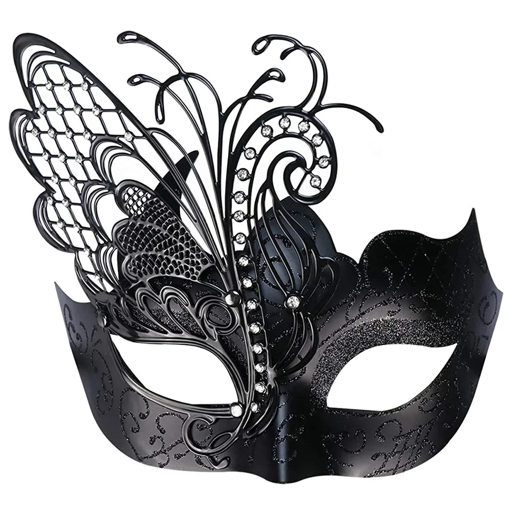 Masque de masade de luxe de papillon de fer en métal pour des femmes sexy, masques de boîte de nuit, Halloween, carnaval, spectacle de Pâques, fête