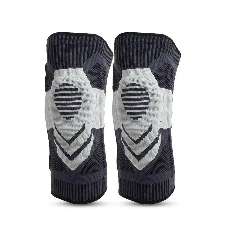 Sports Knee Pads Silicone Spring Strip Support Pressure Strap Knee Protection Men Women Anti-slip Sports Knee Pads Single Piece