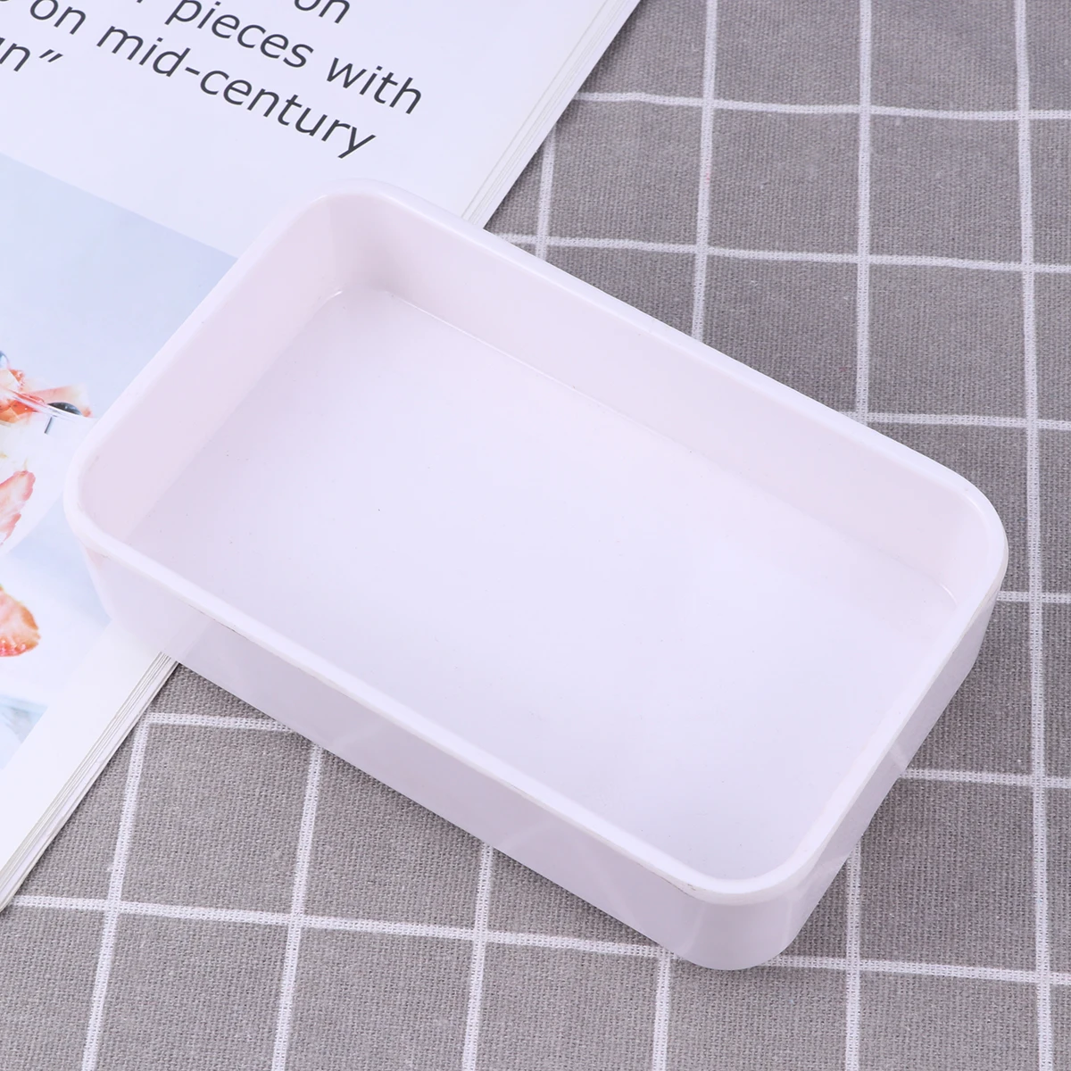 

Break Resistant Rectangular Hot Pot Dish Melamine Barbecue Serving Plate Tableware For Home Restaurant Buffet Small