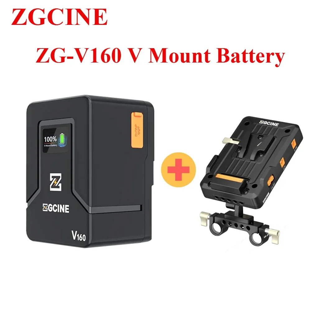 ZGCINE ZG-V160 V Mount Battery 9600mAh 142W V-Lock Lithium Pocket Power Bank for DSLR cameras Video Lights Smartphones Laptop