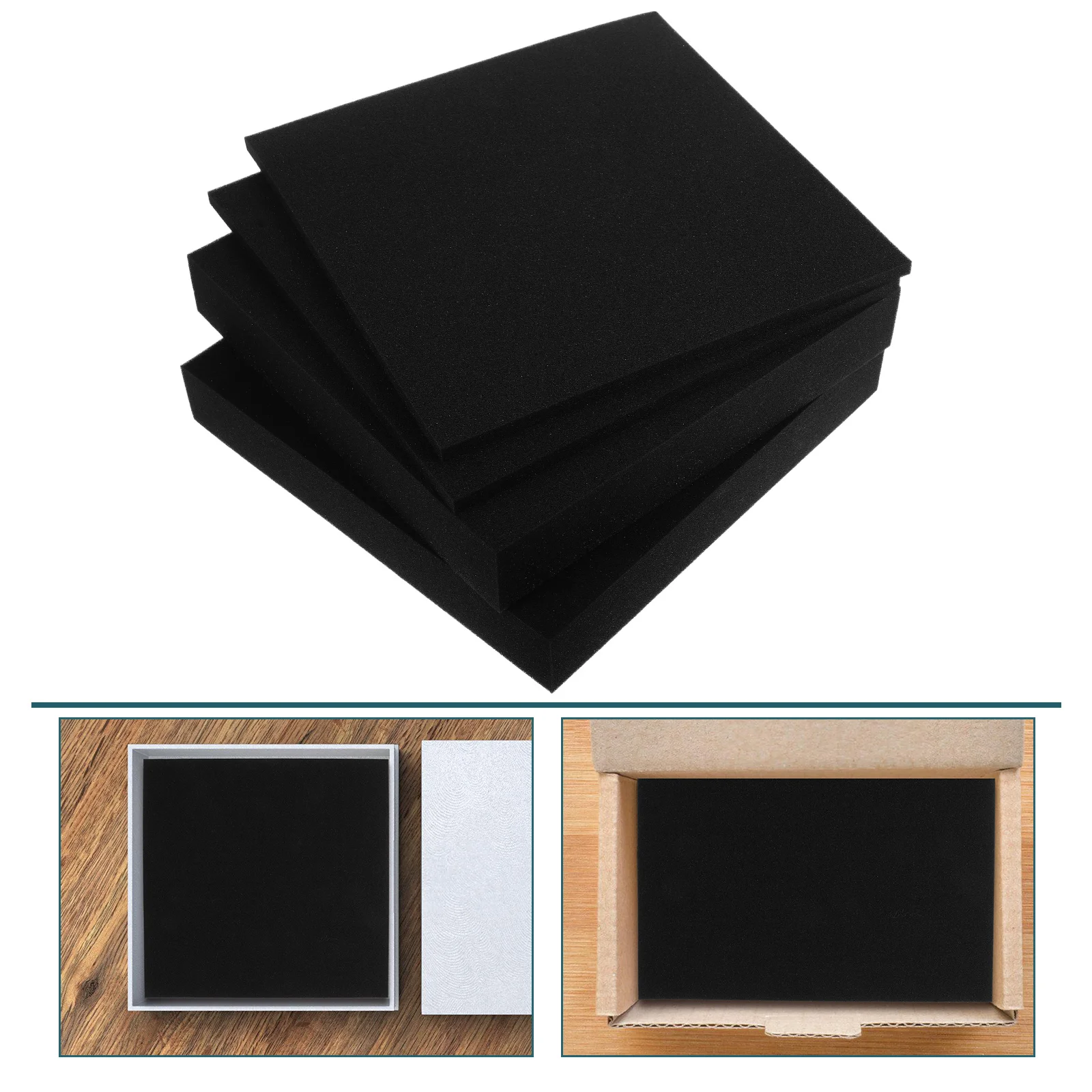 

4 Pcs Compression Packing Box Sponge Pad Storage Tank Containers Washing Powder Polyurethane Glasses Foam Case Insert