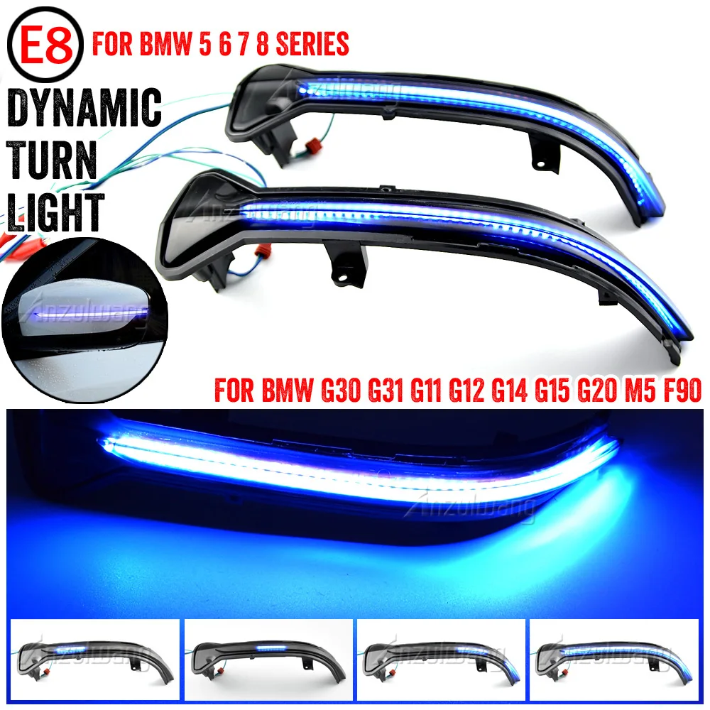 Pour BMW série 5 G30 G31 6 7 série G32 G11 G12 M5 F90 LED clignotant dynamique clignotant séquentiel indicateur de rétroviseur latéral La