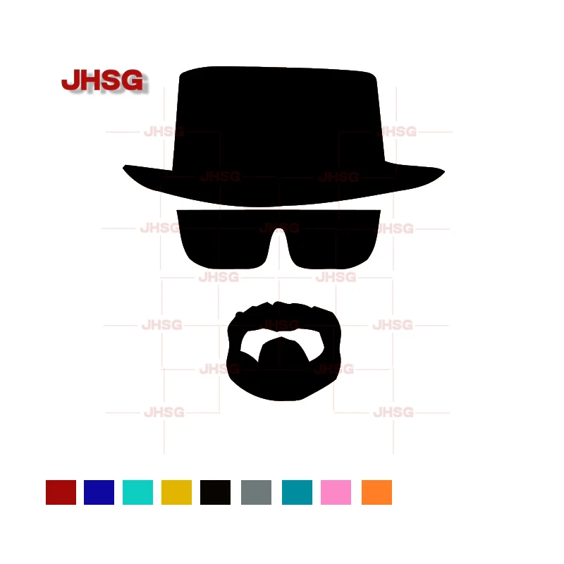 JHSG Car Stickers Heisenberg Vinyl Window Decals Funny Car Accessories Decorative Waterproof Decals PVC Reflective Car Stickers