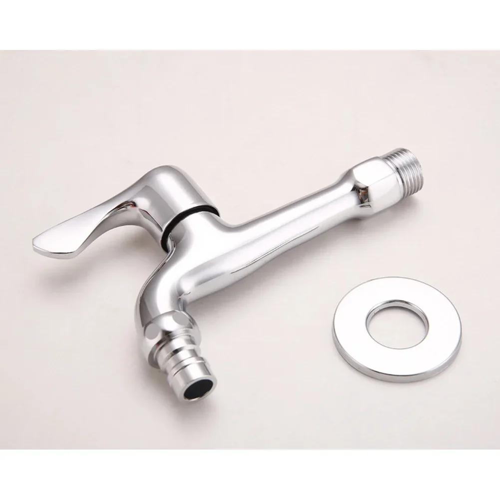 

Wall Mounted Single Handle Faucet Made Of Brass With 14cm Extended Spout For Washing Machine And Utility Sink Compatibility