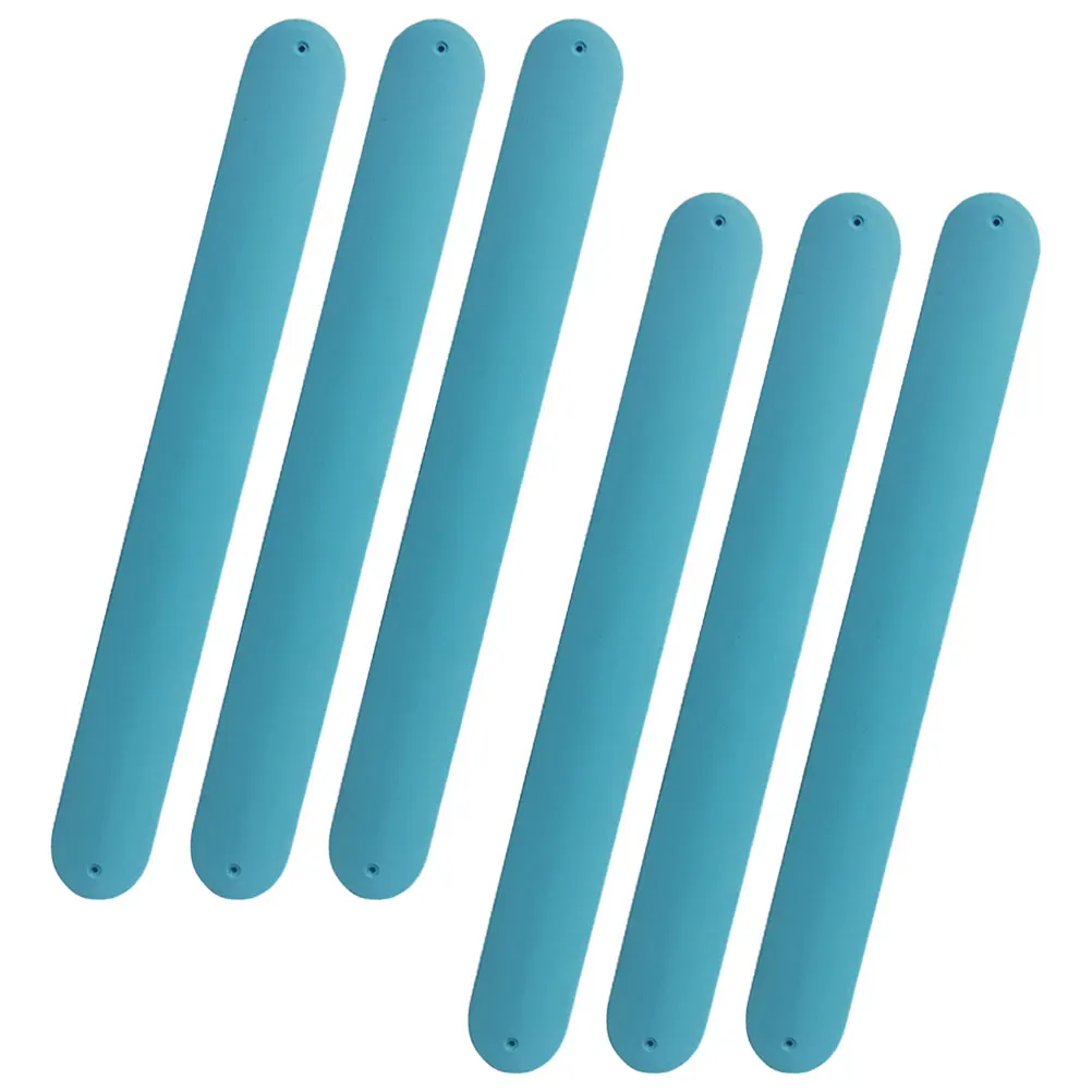 6 個のシリコンブレスレット DIY スラップブレスレットリストバンドバルクスペース用